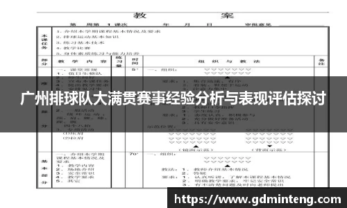 广州排球队大满贯赛事经验分析与表现评估探讨